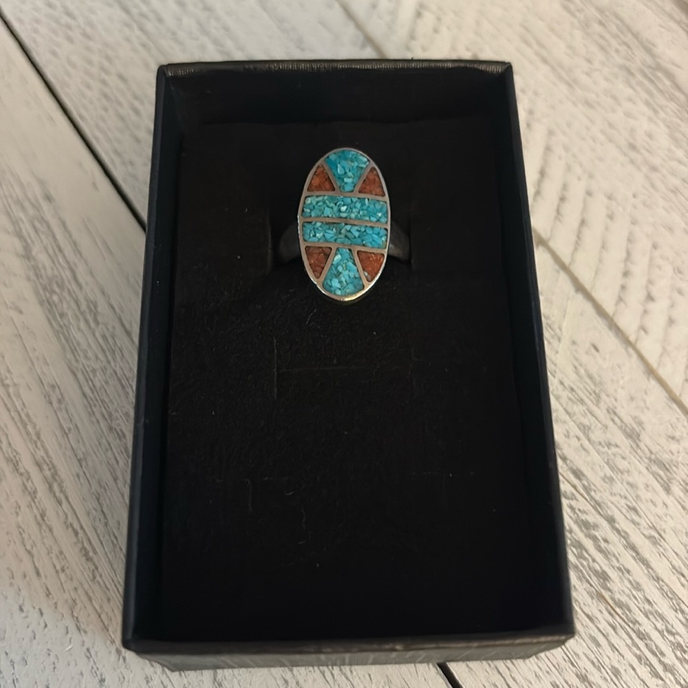 Sterling Silver Vintage Native  (unmarked) ring size 5.5